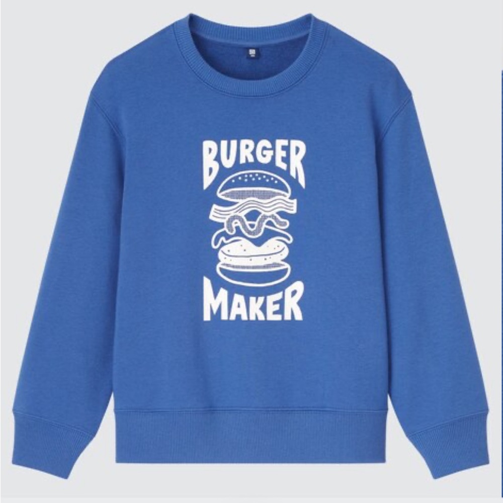 Uniqlo Kids “Burger Maker” Sweatshirt 3-4 EUC